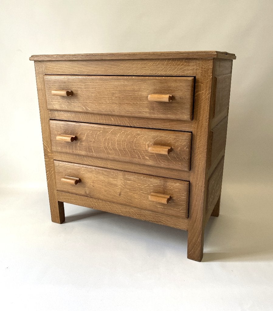 commodekast, ladekast eikenhout, vintage, Gebruikt, Eikenhout, 3 of 4 laden, Minder dan 100 cm