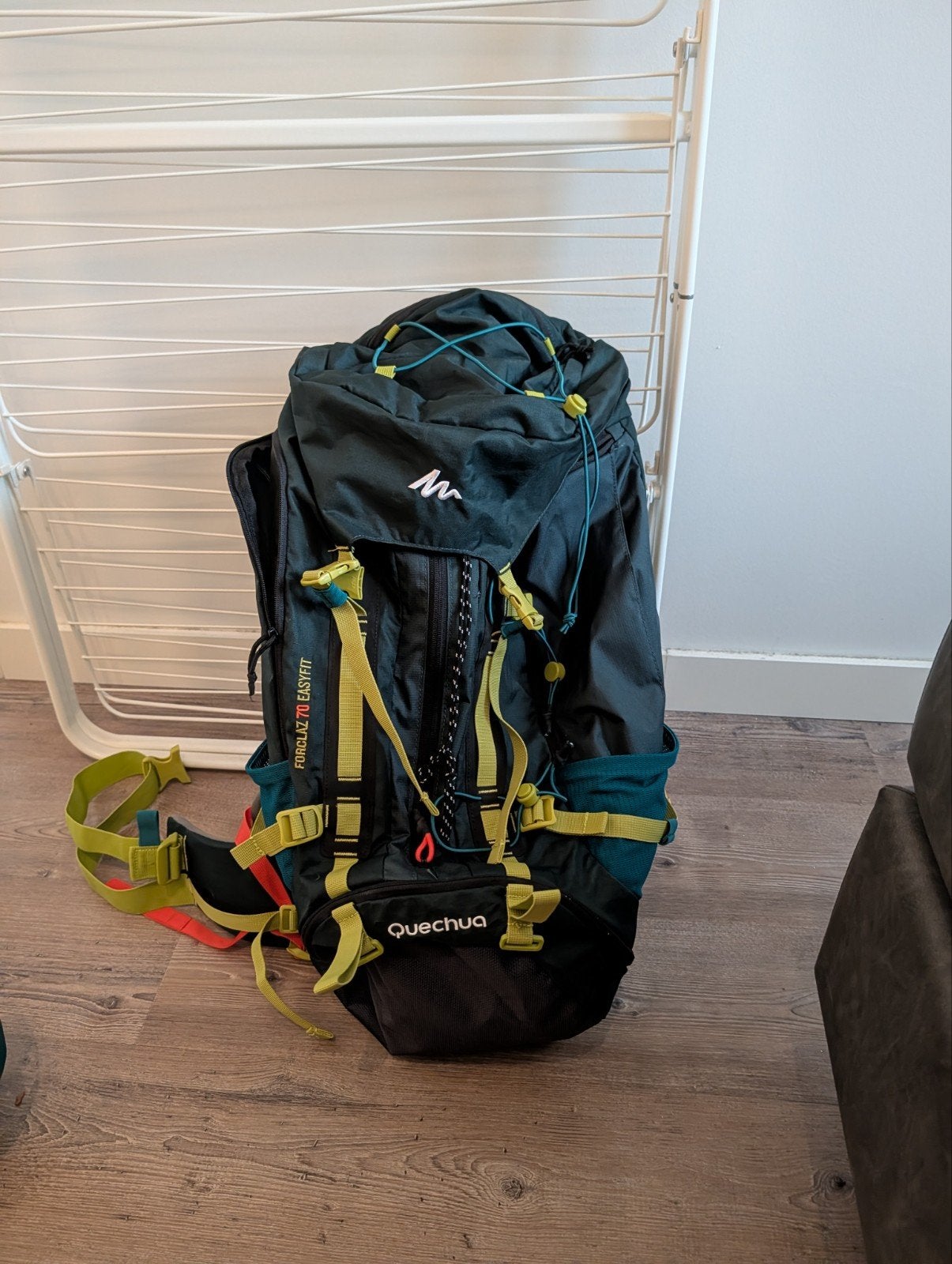 Quechua Forclaz 70 Easyfit 70 liter rugzak, Sieraden, Tassen en Uiterlijk, Tassen | Rugtassen, 40 cm of meer, Zo goed als nieuw