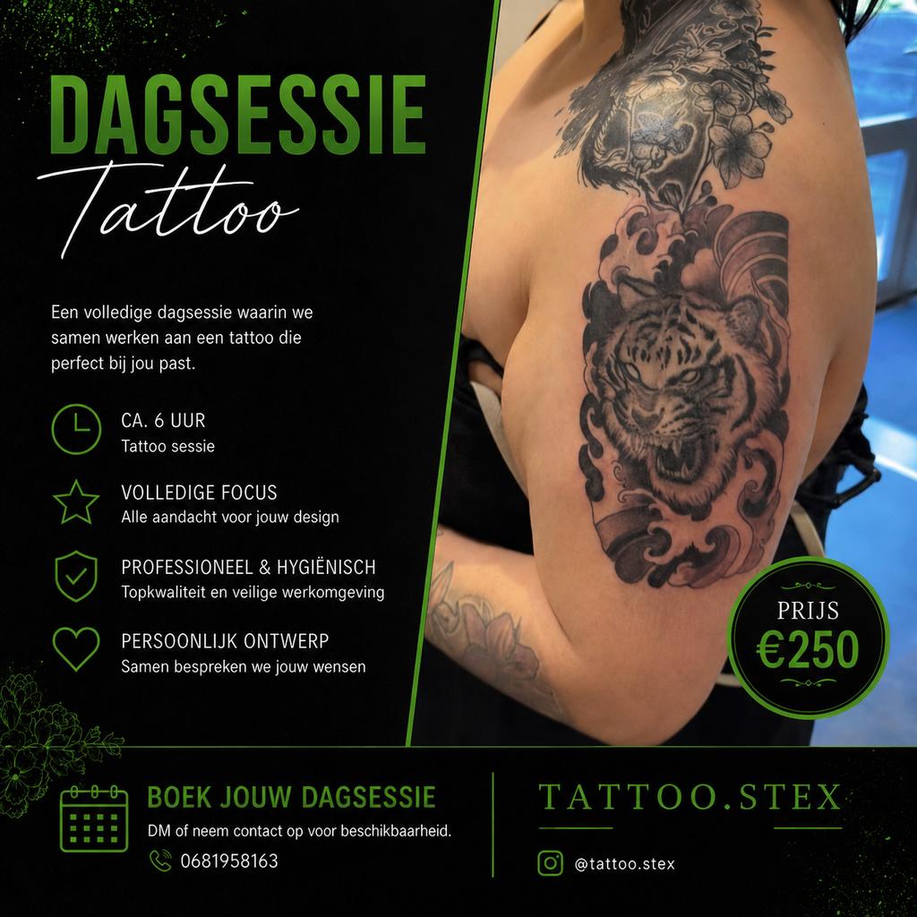 Tattoo vanaf 50 euro, dagsessie 250, Tickets en Kaartjes