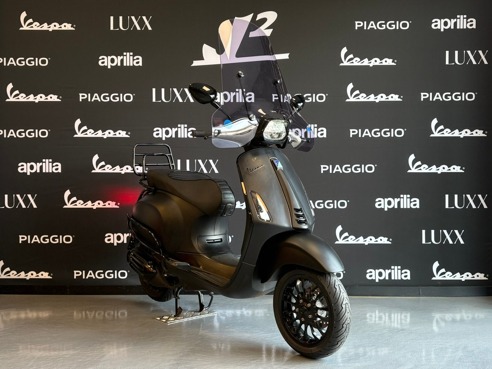 Vespa Sprint | Mat Zwart | Brom | 2019 | 13435 km, Gebruikt, Overige modellen, ., Maximaal 45 km/u