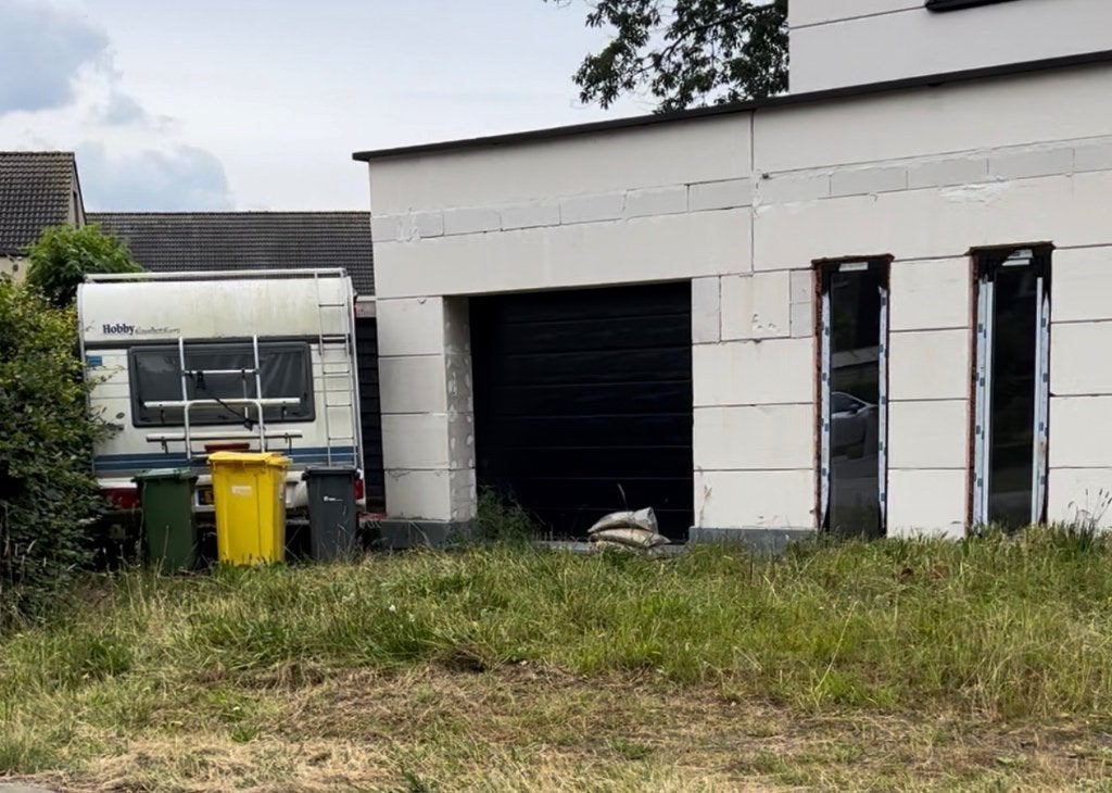 Garagepoort antraciet zonder motor, Ophalen, Kunststof, 120 cm of meer, Garagedeur