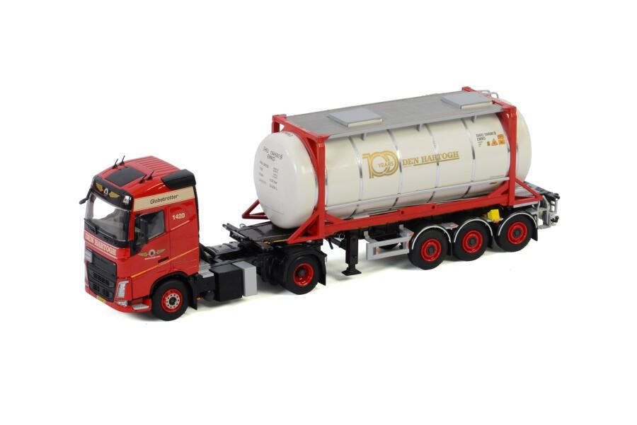 WSI Volvo FH4 met Den Hartogh tankoplegger, Hobby en Vrije tijd, Ophalen of Verzenden, Zo goed als nieuw, Bus of Vrachtwagen, Wsi
