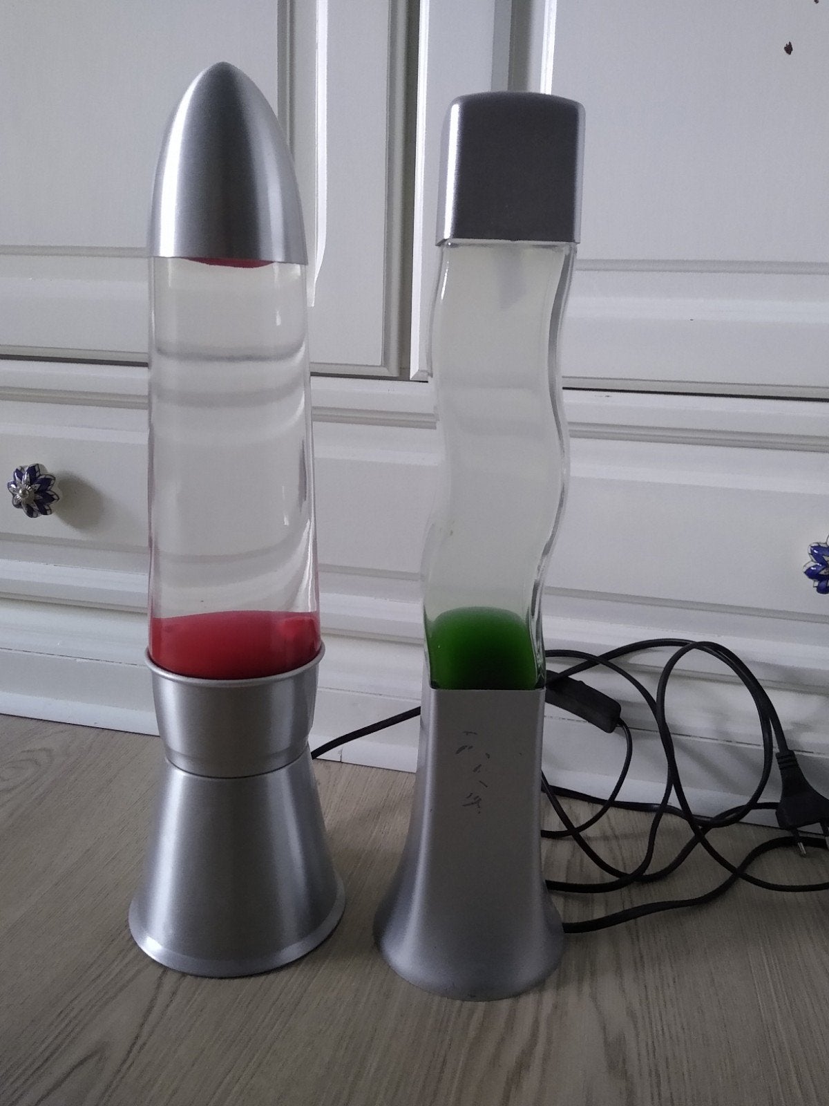 twee lavalampen Lipan en Wavelamp Y2K, Gebruikt, Lavalamp, E14 (klein), Ophalen of Verzenden