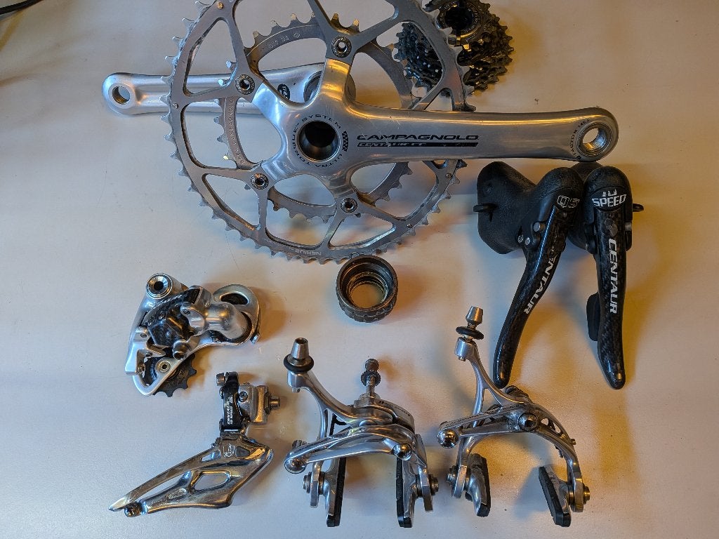 Campagnolo Centaur 10s groupset, Ophalen of Verzenden, Racefiets, Crankstel of Pedalen, Carbon