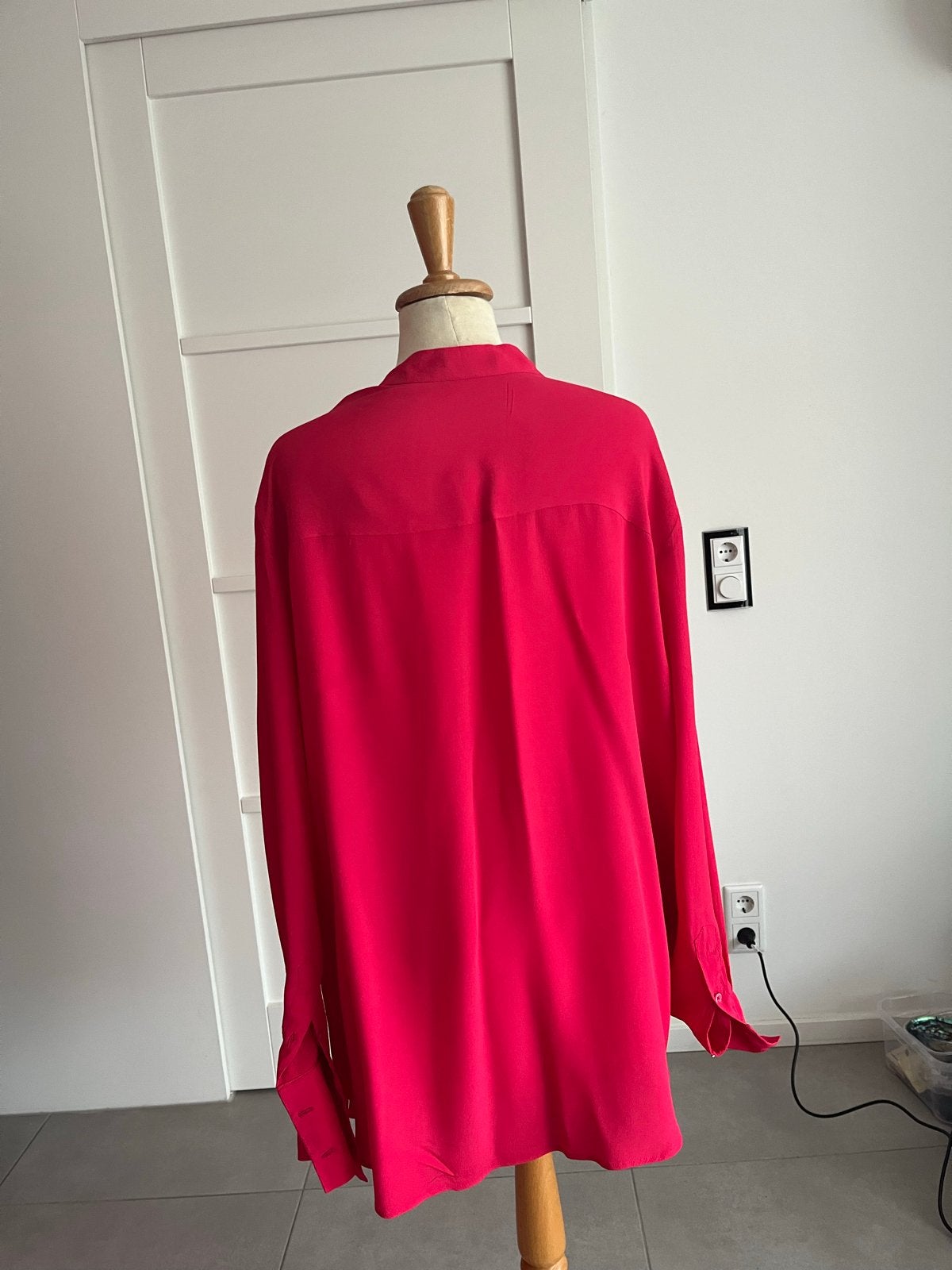 Riani zijden fuchsia blouse maat 42, Ophalen of Verzenden, Zo goed als nieuw, Maat 38/40 (M), Roze