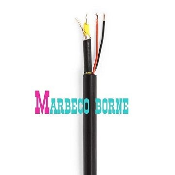 Coax combikabel, 100 M camera kabel met 12 volt kabel, black, Audio, Tv en Foto, Audiokabels en Televisiekabels, 10 meter of meer