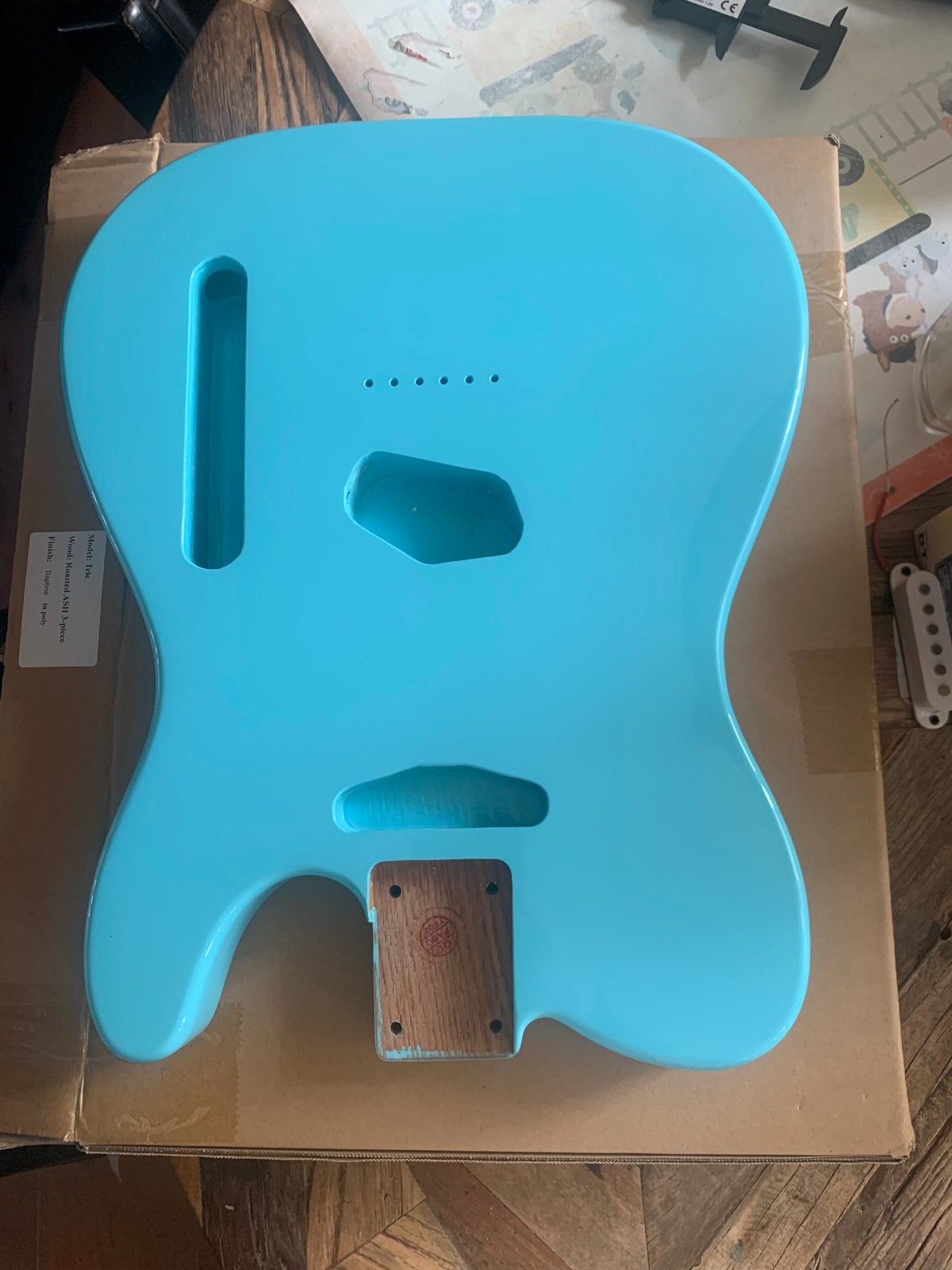 Telecaster body Elzen Daphne Blue poly finish new “Wenf, Muziek en Instrumenten, Instrumenten | Onderdelen, Verzenden, Geen, Geen