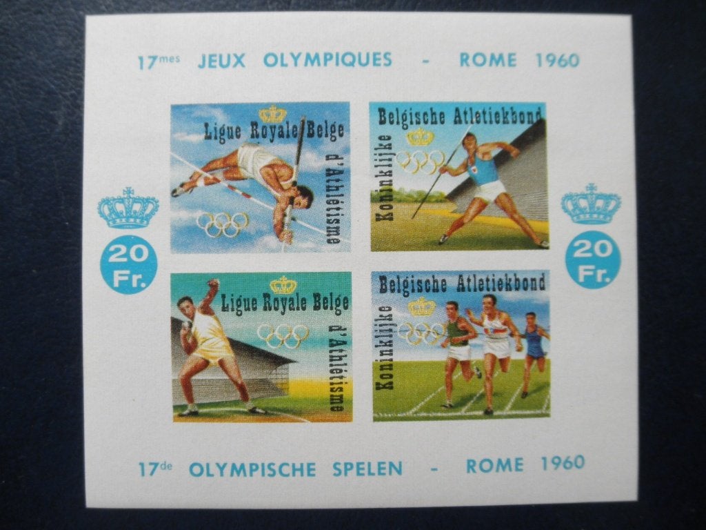 Postzegels België 1960 nr E78 Olympiade ongetand - cw 4,- pf, Ophalen of Verzenden, Postfris, Sport