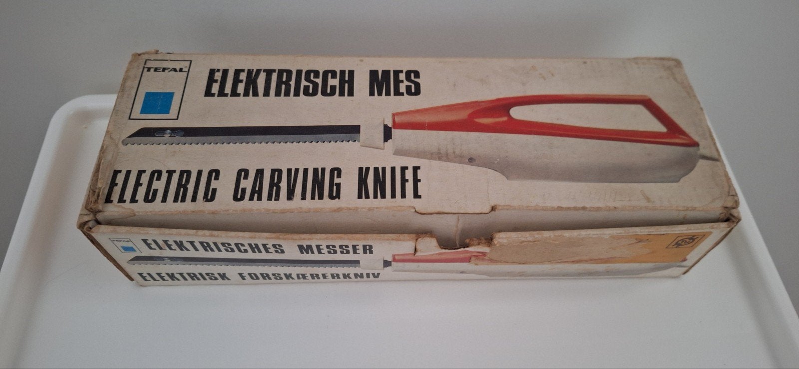 Vintage Tefal Elektrisch Mes - Zo goed als nieuw, Ophalen of Verzenden, Zo goed als nieuw
