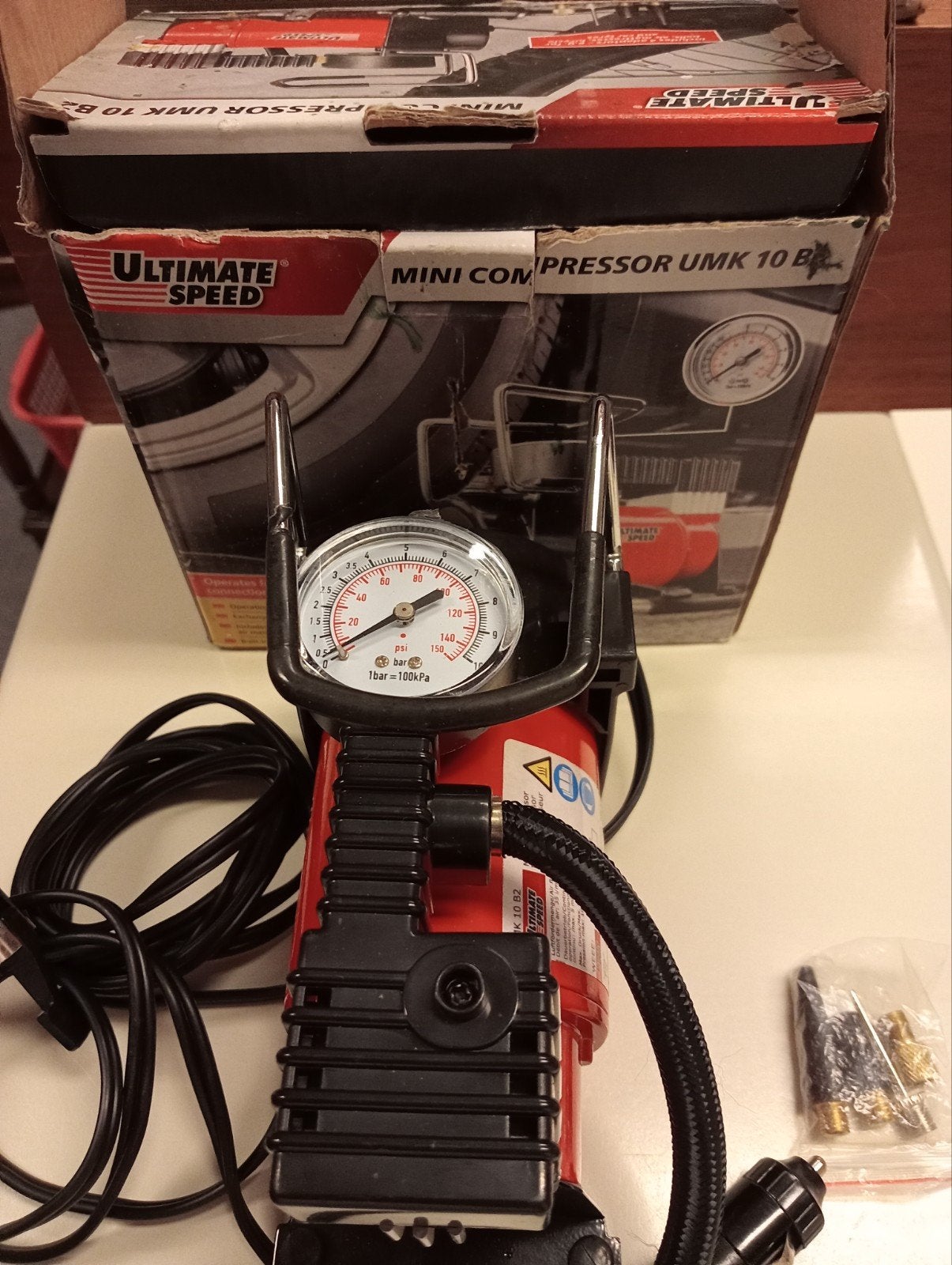 Ultimate Speed Mini Compressor UMK 10 B2 - 10 bar, Doe-het-zelf en Verbouw, Compressors, 10 bar of meer, Ophalen of Verzenden