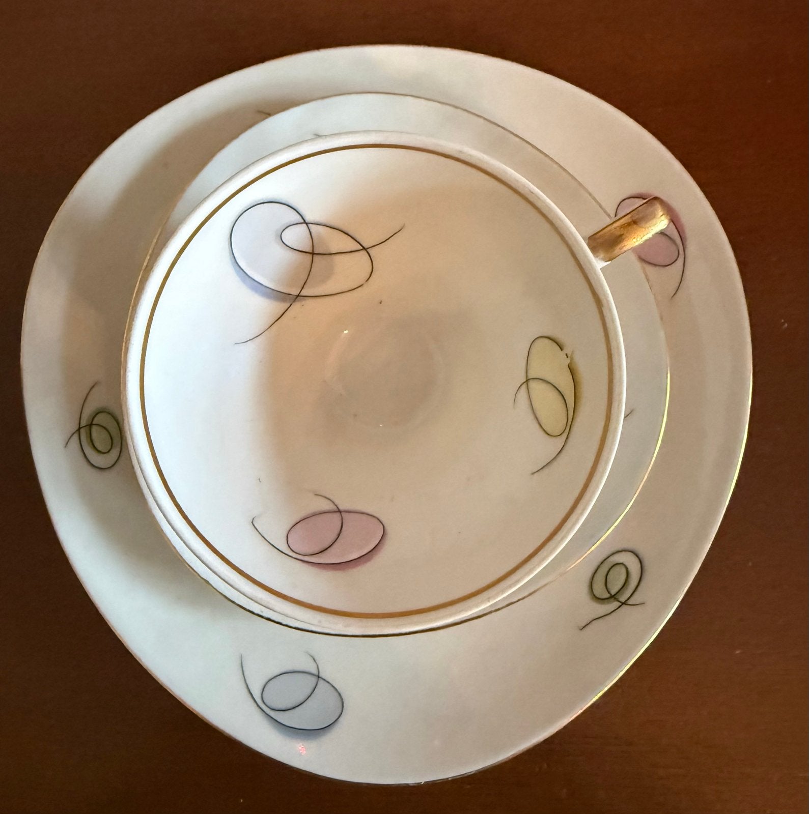 Vintage Jaren '50 Pastel Petit Déjeuner Servies, Antiek en Kunst, Ophalen of Verzenden