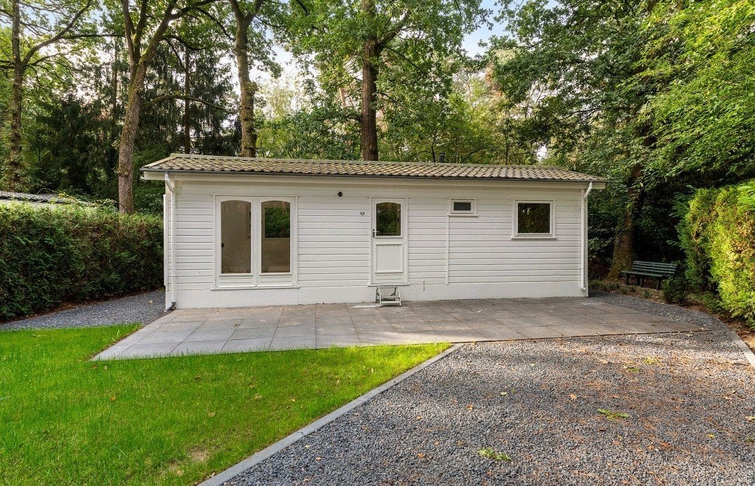 Chalet stacaravan recreatiewoning veluwe bos Heidekamp zgan, Huizen en Kamers, 40 m², Chalet, Gelderland, 1 slaapkamers