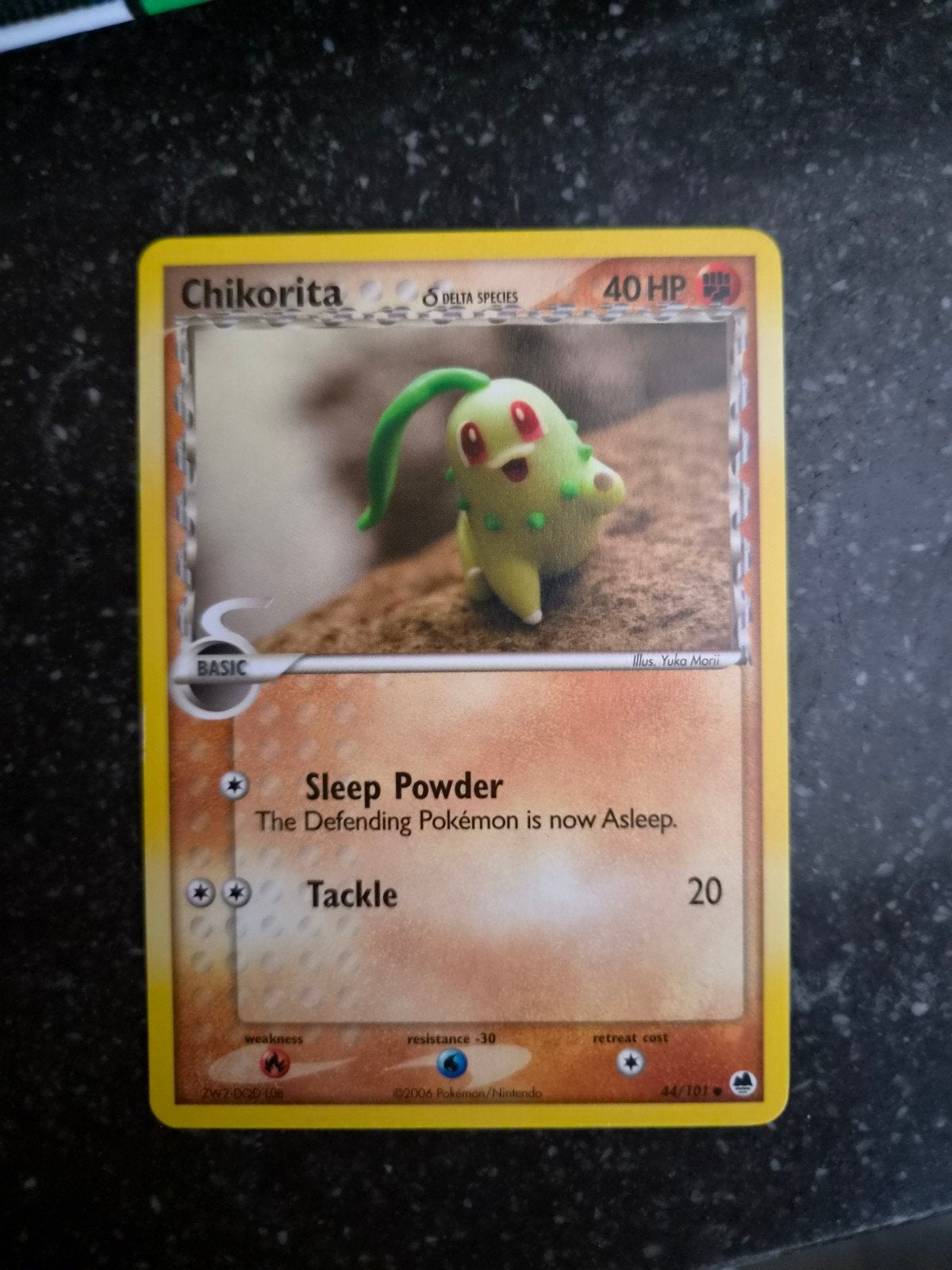 Chikorita Delta Species Pokémon kaart - Uitstekende staat, Ophalen of Verzenden, Zo goed als nieuw, Losse kaart