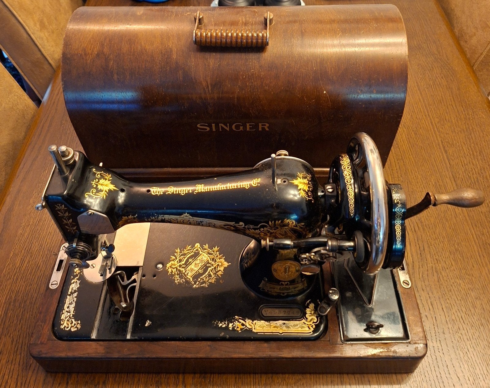 Singer naaimachine, Ophalen