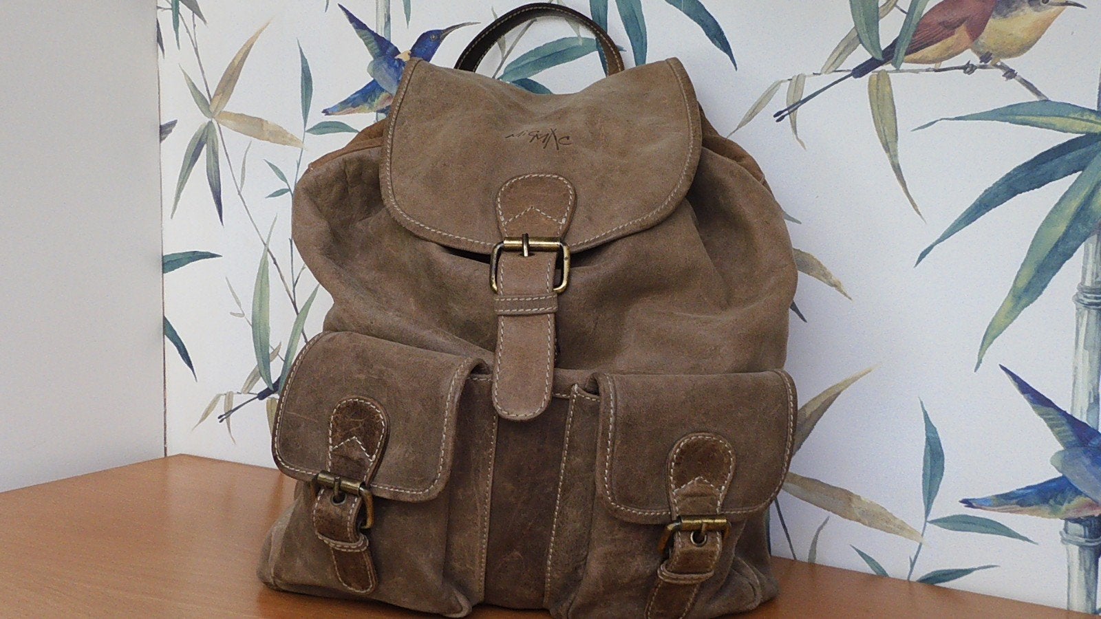 Rugzak leer bruin, Ophalen of Verzenden, Overige merken, 30 tot 45 cm