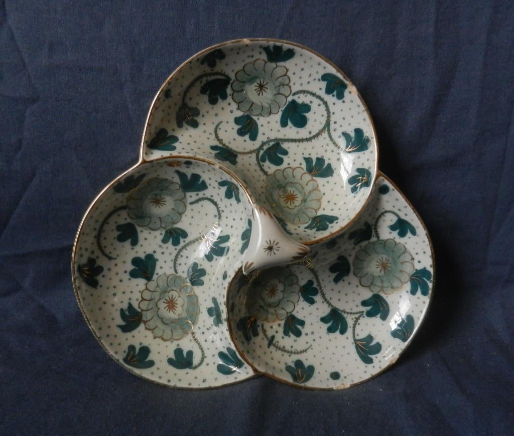 Plateel drievaks schaal Zenith Gouda decor Carmen d. 17,7 cm, Ophalen of Verzenden