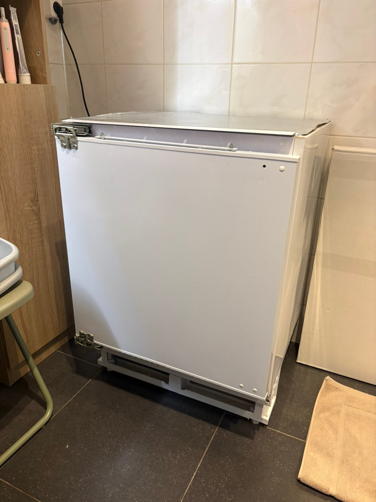 Inbouwkoelkast met vriesvak, Ophalen, Gebruikt, Minder dan 85 cm, 45 tot 60 cm