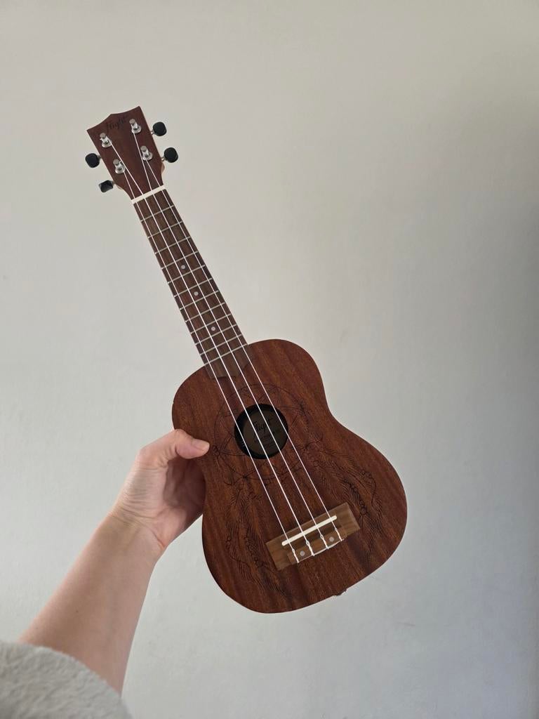 Flight Sopraan Ukelele met uniek design, Muziek en Instrumenten, Ophalen of Verzenden, Zo goed als nieuw, Ukelele