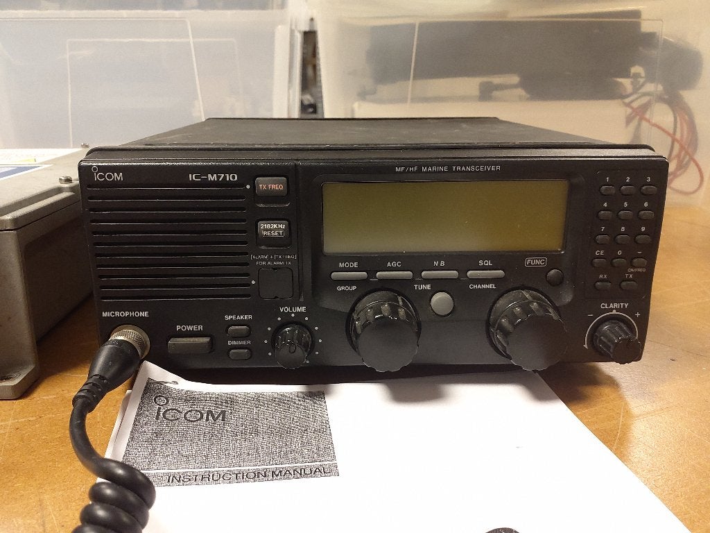 Maritieme MF/HF SSB Radio met Tuner en KISS Counterpoise, Ophalen of Verzenden, Gebruikt, Radio