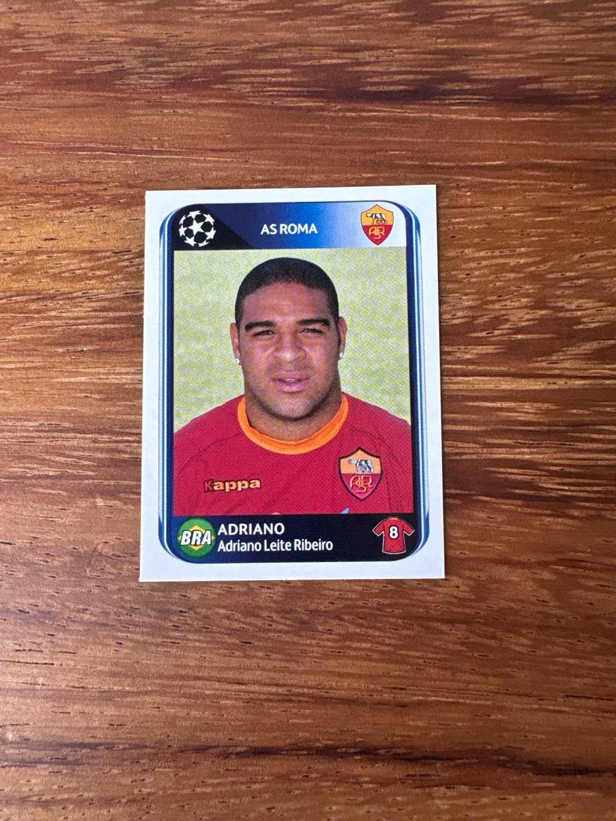 Adriano AS Roma Panini UEFA Champions League Sticker, Ophalen of Verzenden, Nieuw, Stickers en Plaatjes