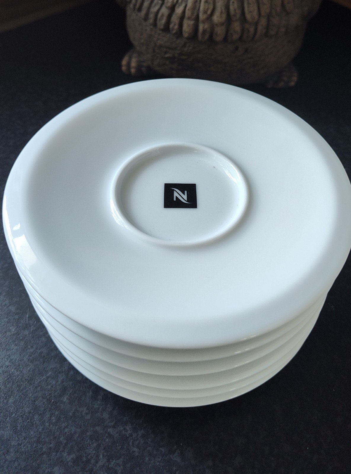 6 x n Nespresso schotels voor Lungo kopjes, Ophalen of Verzenden, Zo goed als nieuw, Overige stijlen, Kop(pen) en/of Schotel(s)