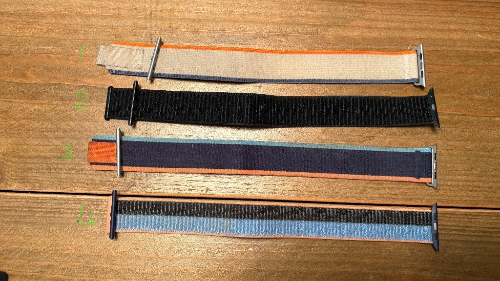 Apple watch bandjes - klitteband, Gebruikt, Apple Watch ⌚️, Zwart, IOS