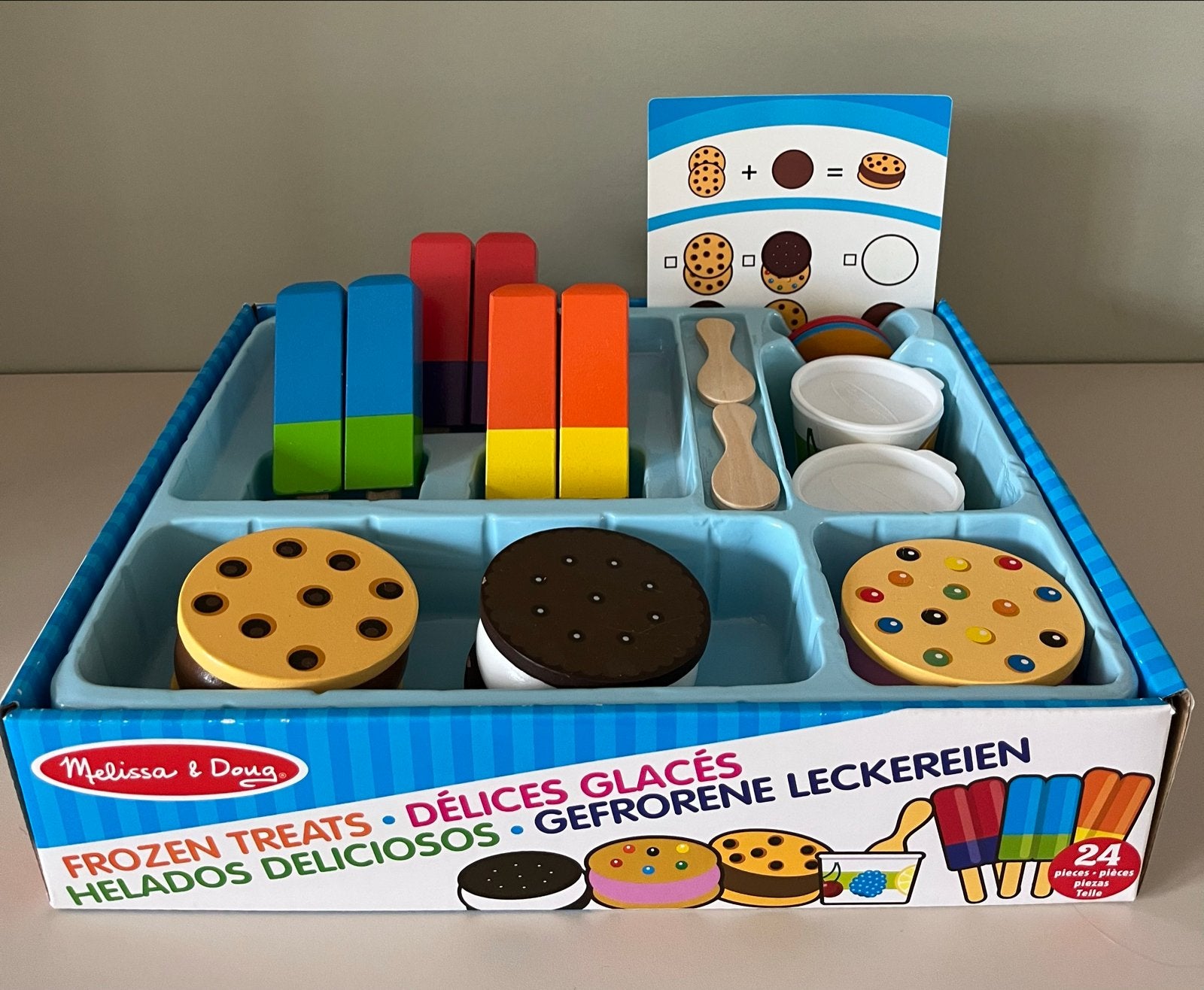 Melissa & Doug Houten IJsjesspeelset 24-delig, Ophalen, Nieuw, Meubelstuk of Keukentje