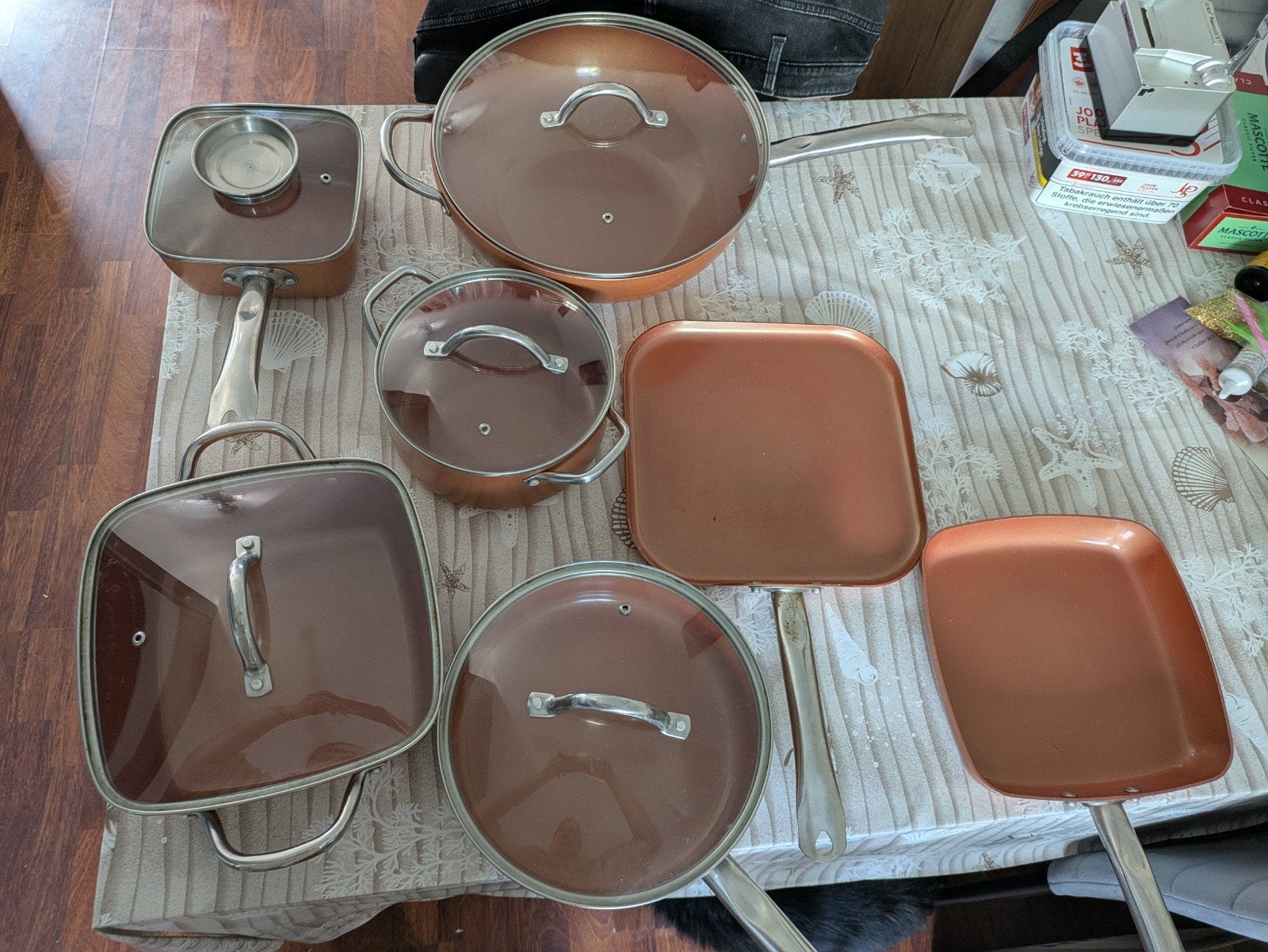 inductiepannen  pannen, Ophalen, Pannenset, Met handvatten, Overige merken