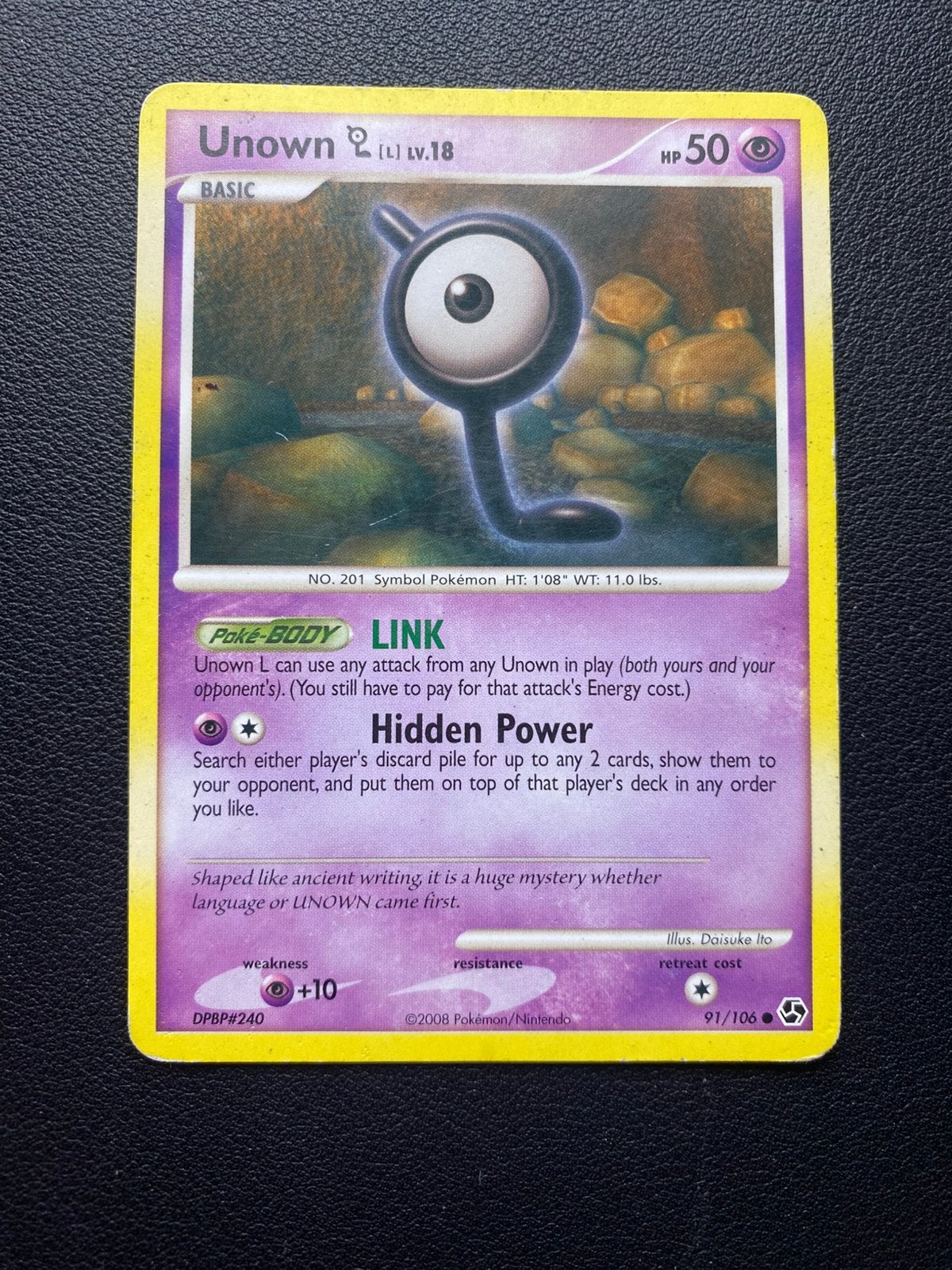 Unown L - Great Encounters - 91/106 - Pokemon kaart, Ophalen of Verzenden, Zo goed als nieuw