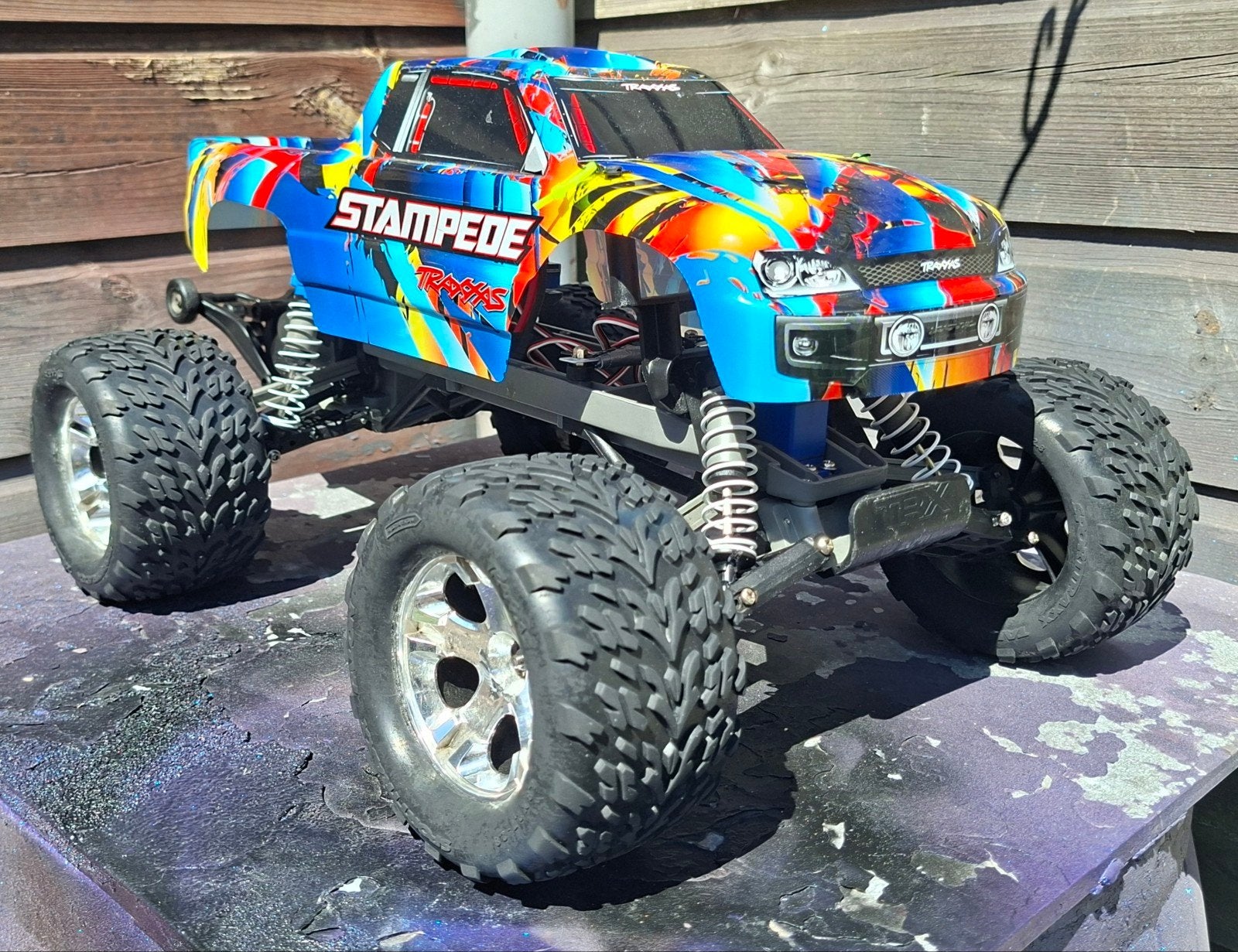TRAXXAS STAMPEDE TE KOOP, Hobby en Vrije tijd, Modelbouw | Radiografisch | Auto's, Elektro, Gebruikt, Auto offroad, Ophalen of Verzenden