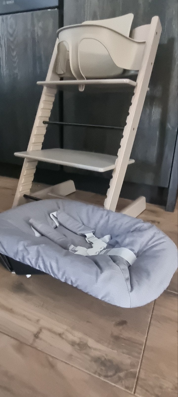 stokke tripp trapp complete set,  oak grey wash, Kinderen en Baby's, Kinderstoelen, Ophalen of Verzenden, Zo goed als nieuw, Meegroeistoel