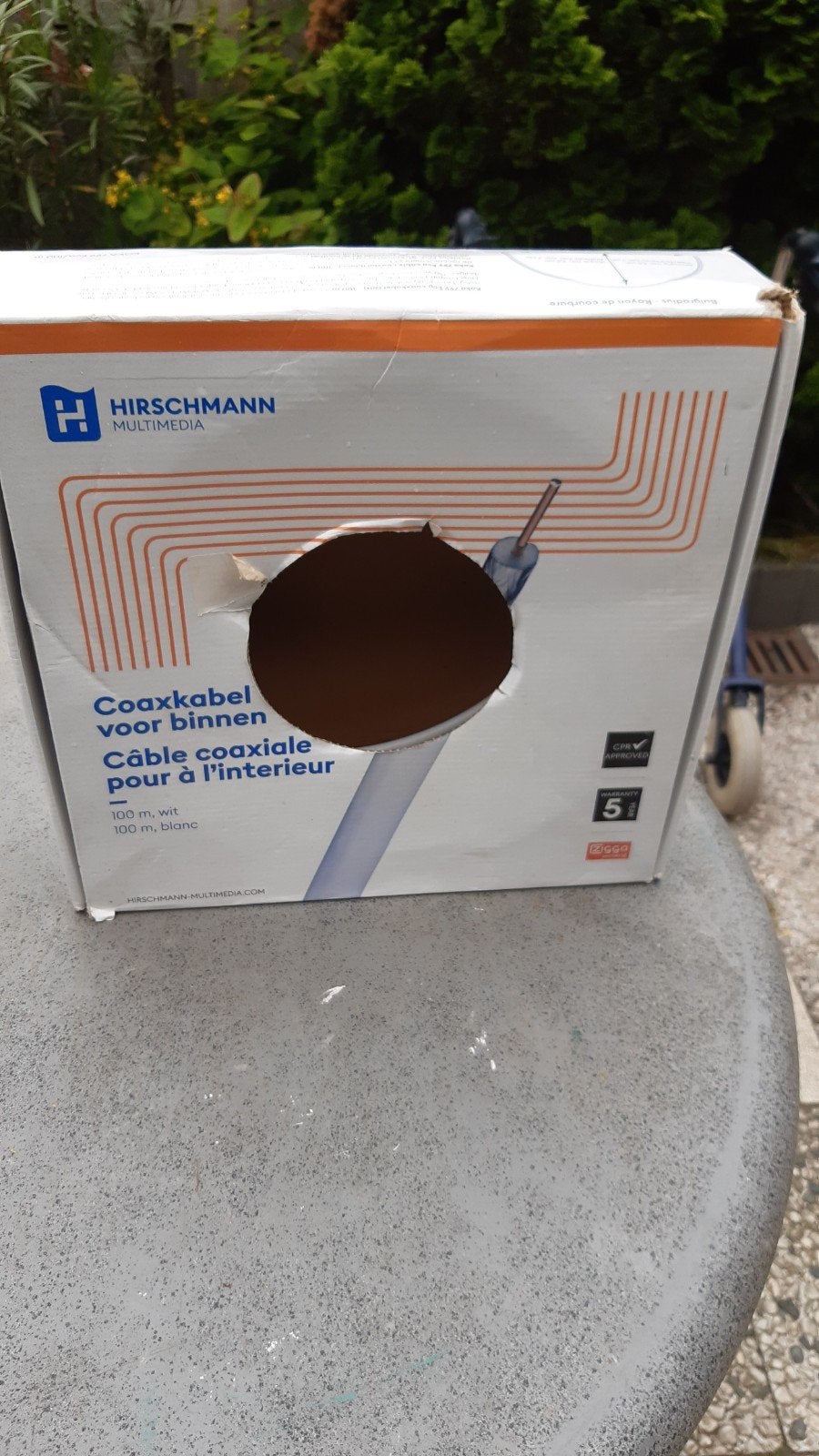 Coaxkabel Hirschmann., Ophalen, Nieuw, 10 meter of meer, Coaxiale kabel