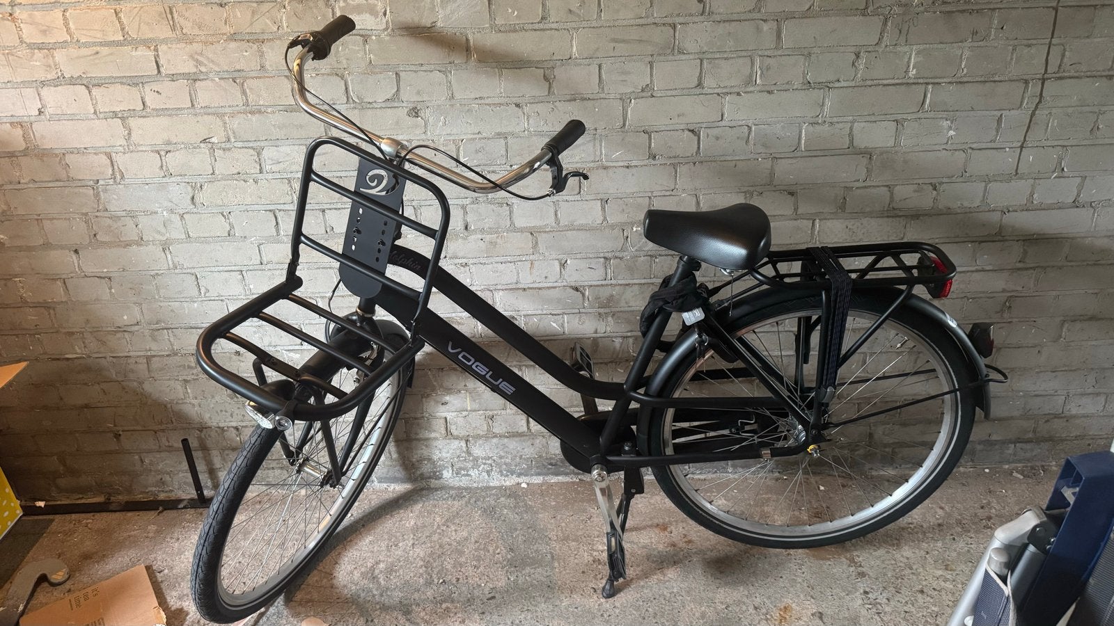 Omafiets zwart, Terugtraprem, Gebruikt, Versnellingen, 50 tot 53 cm