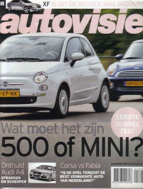 Autovisie 18 2007 : Jaguar XF - Aston Martin - Fiat 500 1.4, Boeken, Ophalen of Verzenden, Gelezen, Algemeen