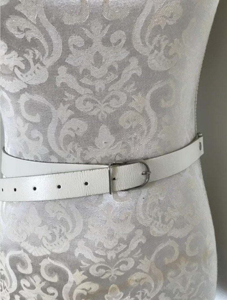 Witte Riem, Minder dan 3 cm, Wit, 90 tot 100 cm, Tailleriem