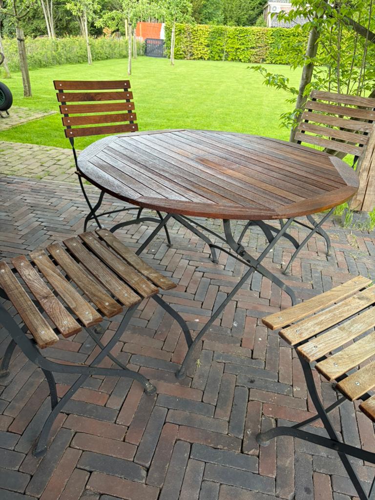 Bistro Set, Tuin en Terras, Tuinsets en Loungesets, Gebruikt, Ophalen of Verzenden, Tuinset, Overige materialen