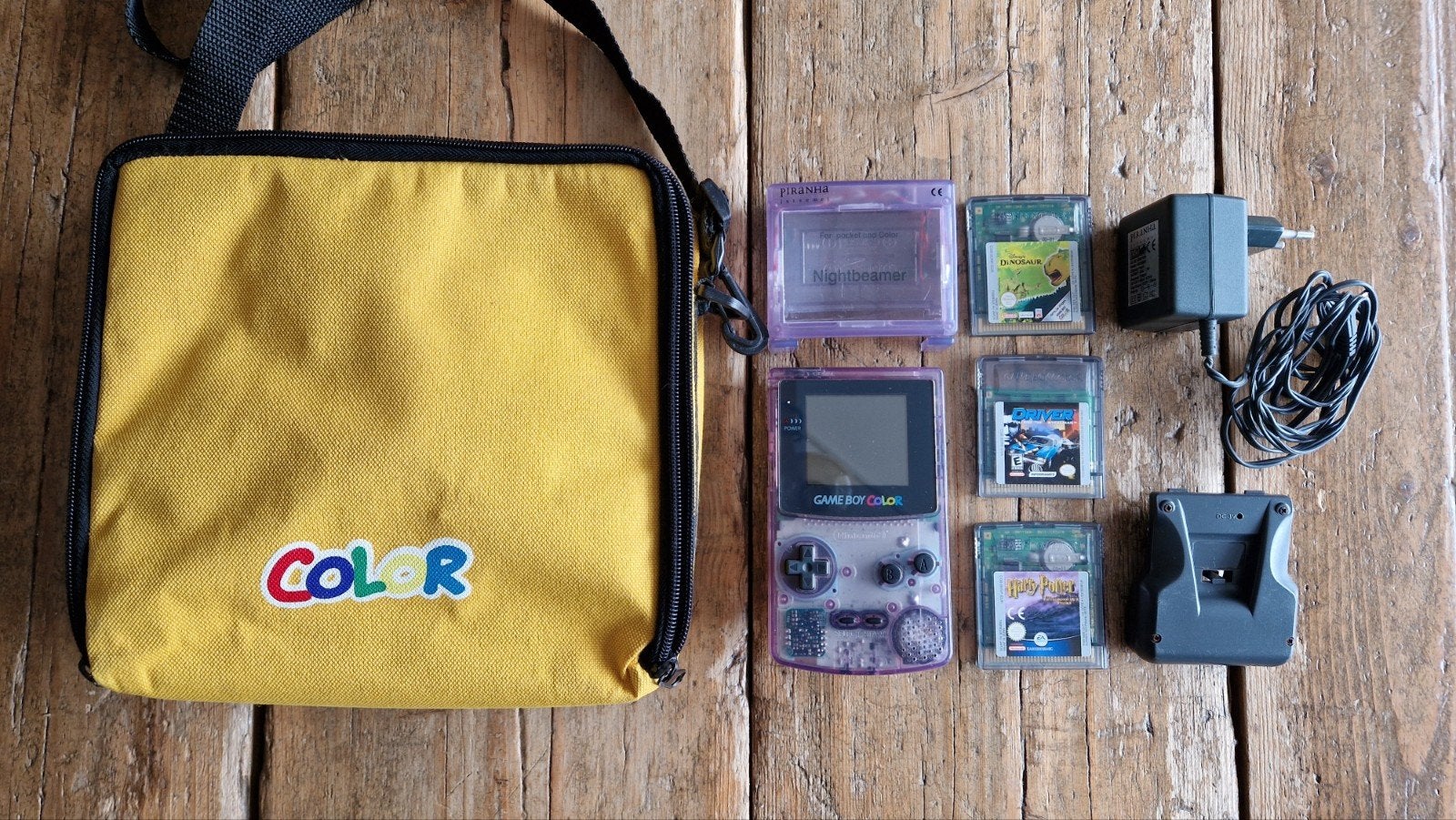 Game Boy Color met 3 spellen en accessoires, Spelcomputers en Games, Gebruikt, Overige genres, 1 speler, Ophalen of Verzenden