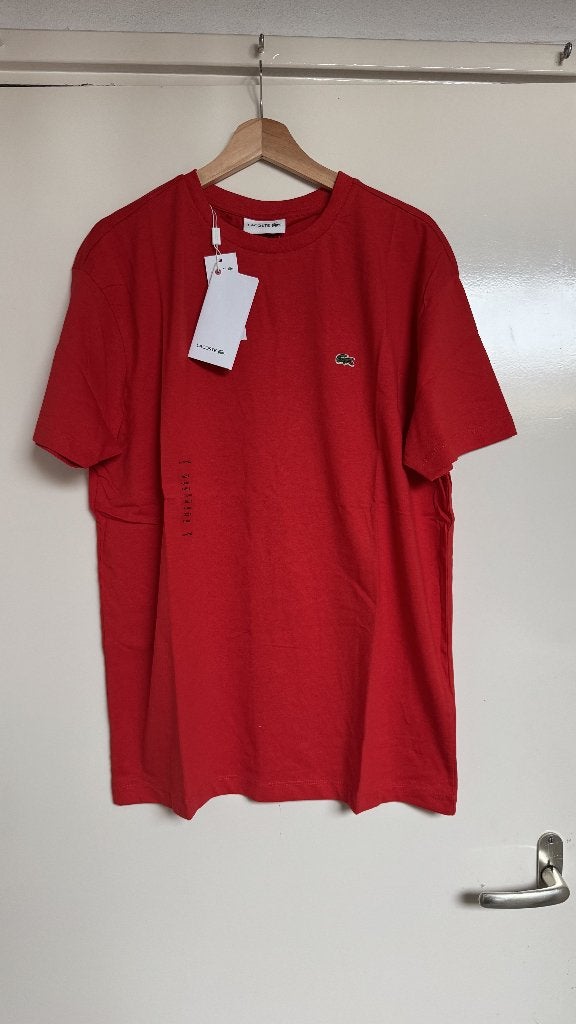 Lacoste T-shirt Rood Maat L, Maat 52/54 (L), Verzenden, Lacoste, Nieuw