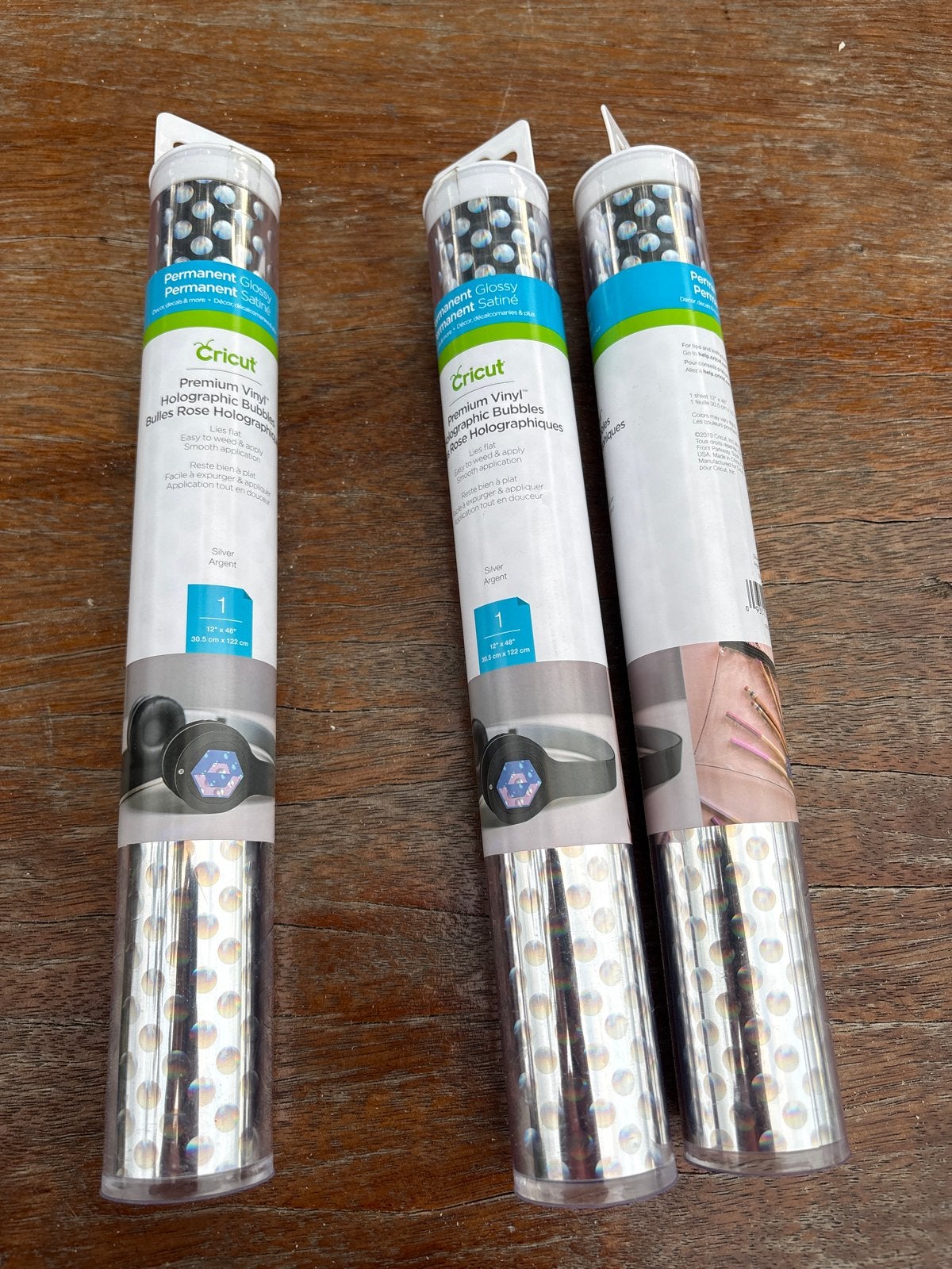 Cricut Premium Holographic Bubbles Vinyl - Nieuw, Hobby en Vrije tijd, Zilver, Nieuw, Ophalen of Verzenden, Kunststof