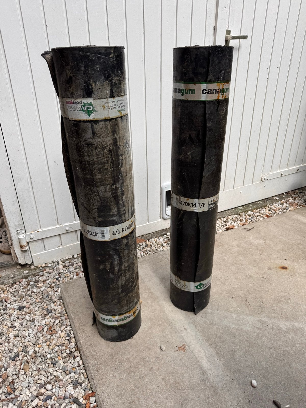 2x Canagum dakleer rol 6x1m, Ophalen, Overige materialen, 10 tot 15 m², Zwart