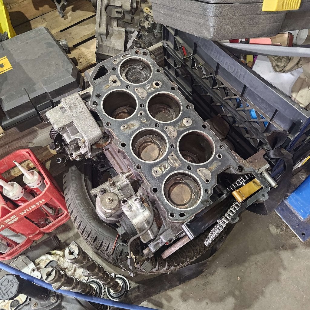 AES VR6 onderblok voor revisie of onderdelen, Niet ingevuld, Gebruikt, Volkswagen, Niet ingevuld