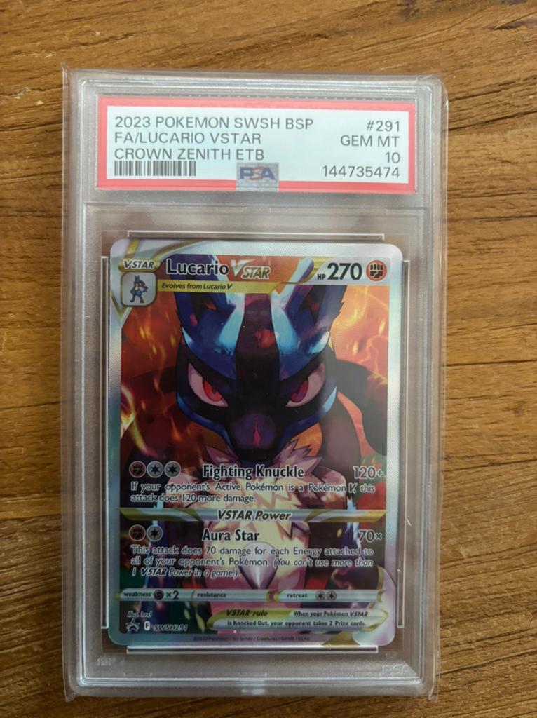 Pokemon Lucario crown zenith promo PSA 10, Ophalen, Nieuw