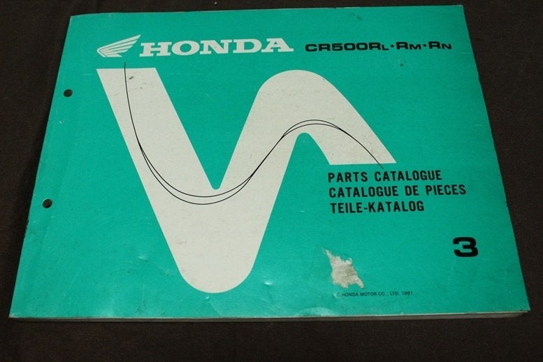 Honda CR500 Rl Rm Rn 1991 motorcycle parts catalogue CR 500R, Ophalen of Verzenden, Honda