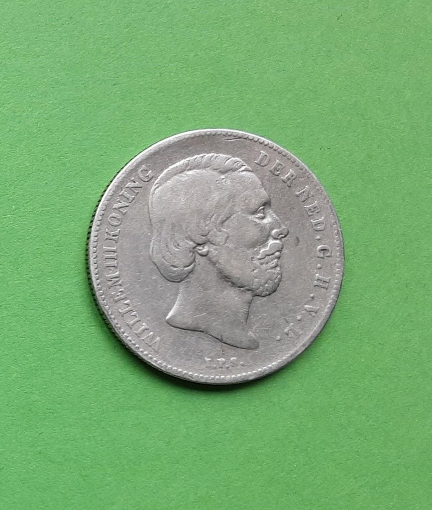 Willen III - mooie zilveren halve gulden 1866., ½ gulden, Koning Willem III, Verzenden, Zilver