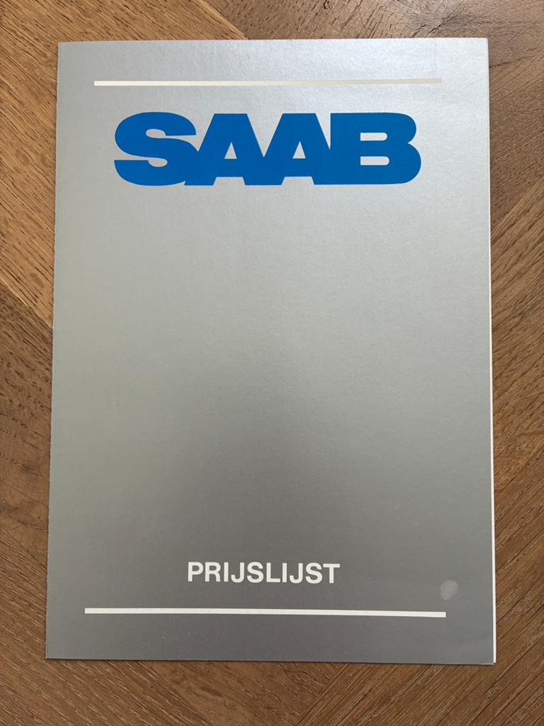 1982 Saab prijslijst, Ophalen of Verzenden, Zo goed als nieuw, Overige merken
