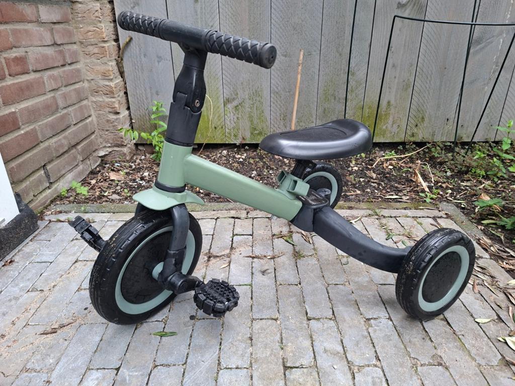 Loopfiets/driewieler 2-in-1 groen - gebruikt, Ophalen of Verzenden, Gebruikt, Loopfiets