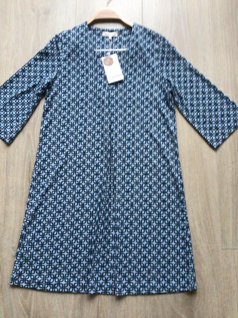 Surkana tuniek petrol patroon mt 36-38 Nieuw met kaartje 5,-, Kleding | Dames, Blouses en Tunieken, Ophalen of Verzenden, Nieuw