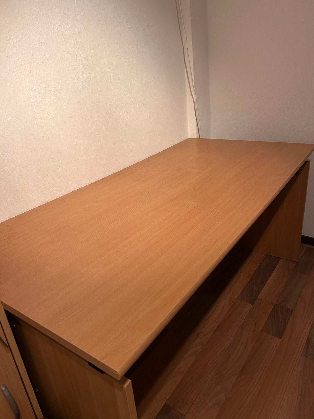Groot grenen bureau - 165 x 80 cm, Ophalen, Gebruikt, Bruin, Hout