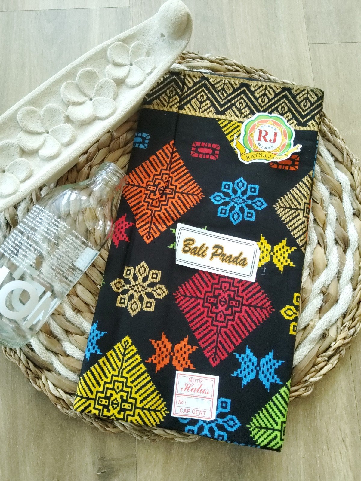 Batik Sarong/ lap/ stof  Indonesië #1699, Verzenden, Zwart, Nieuw, 30 tot 120 cm