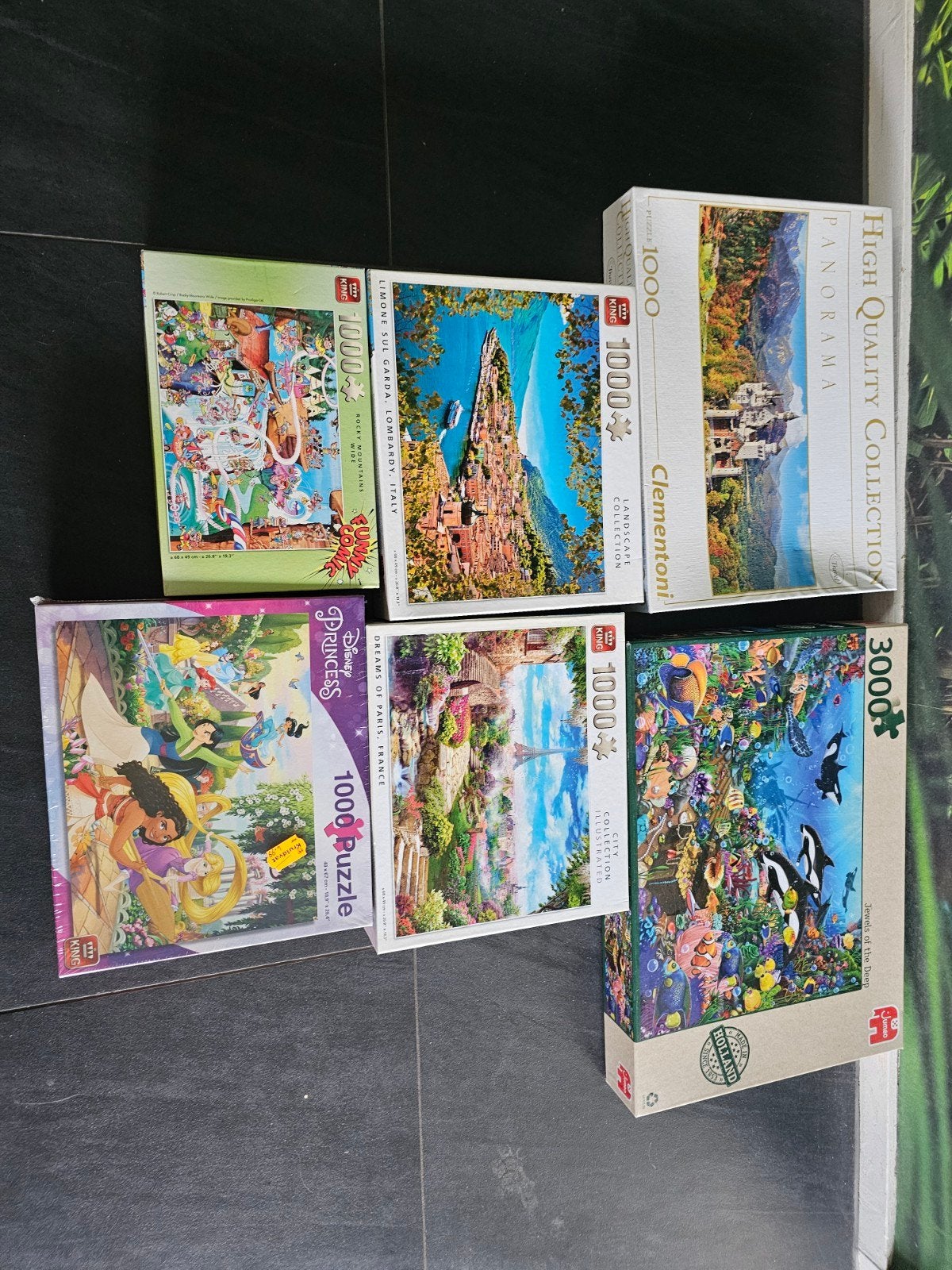 Grote stapel legpuzzels King, Clementoni, Jumbo., Ophalen, Meer dan 1500 stukjes, Zo goed als nieuw, Legpuzzel